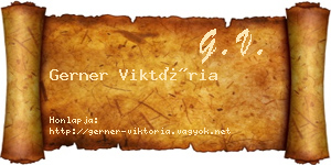 Gerner Viktória névjegykártya